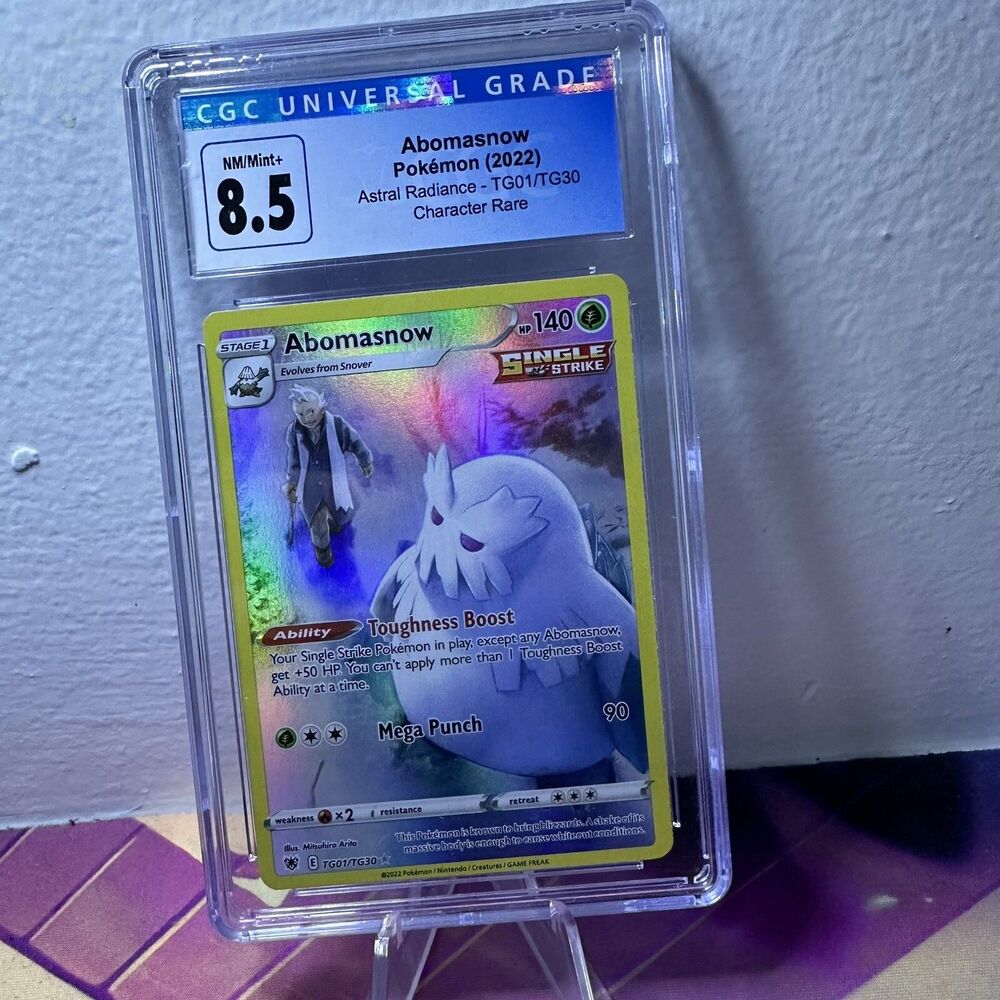 Pokemon TCG Abomasnow -TG01/TG30 Astral Radiance Trainer Gallery Holo CGC 8.5
